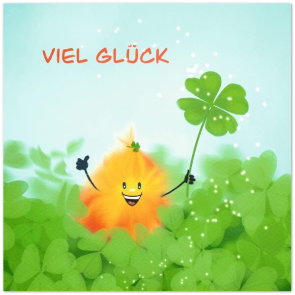 Grusskarte - Viel Glück!
